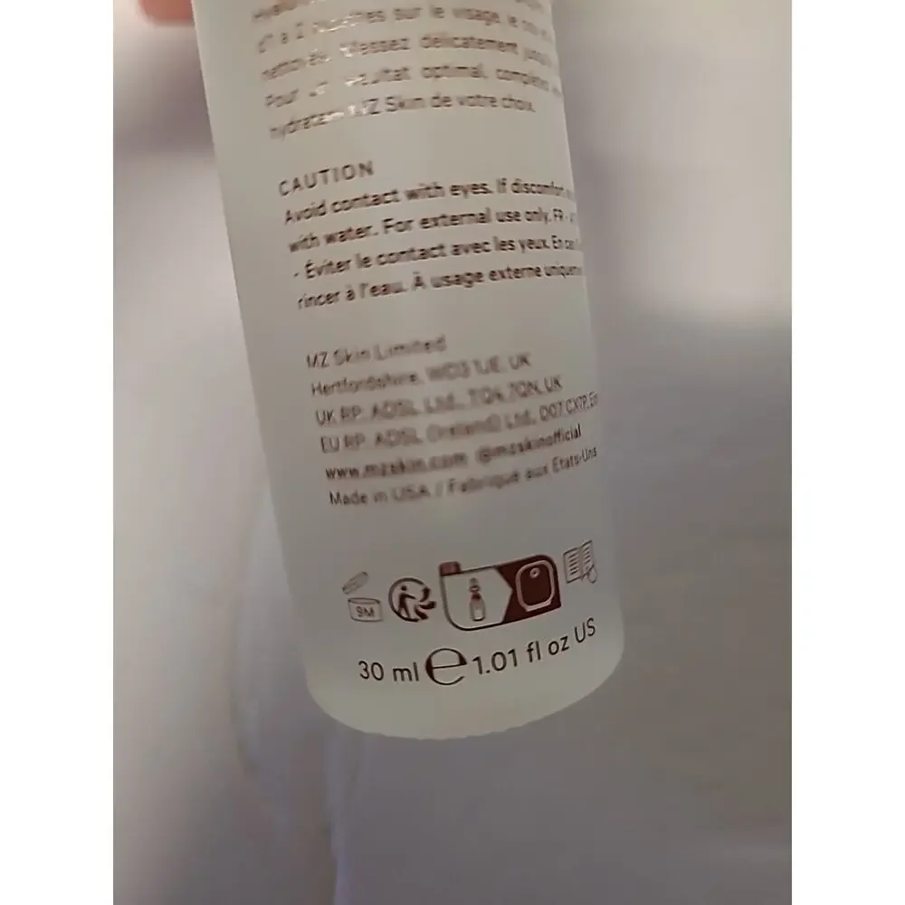 MZ Skin Hyaluronic Acid Hydrating Serum NEW 30 ml / 1.01 fl oz All Skin Types